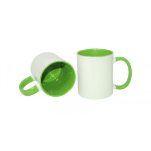  Cana (cana) cu maner colorat, colorata in interior pentru imprimare prin sublimare. Photo 2